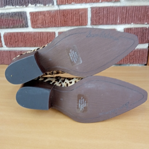 NWT Sam Edelman 'Walden' Genuine Calf Hair Stacked Heel Booties in Leopard Sz. 8 - Picture 5 of 7
